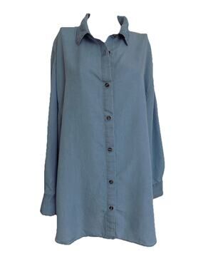 Cavalini chambray blouse womens size XL